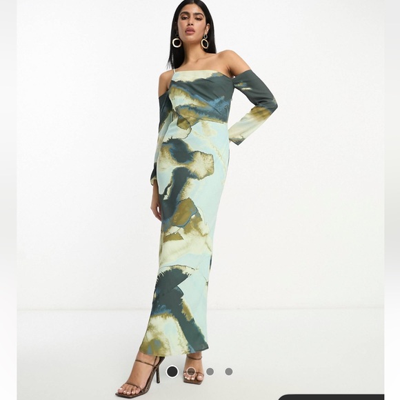 ASOS | Dresses | Asos Design Asymmetric Maxi Dress | Poshmark